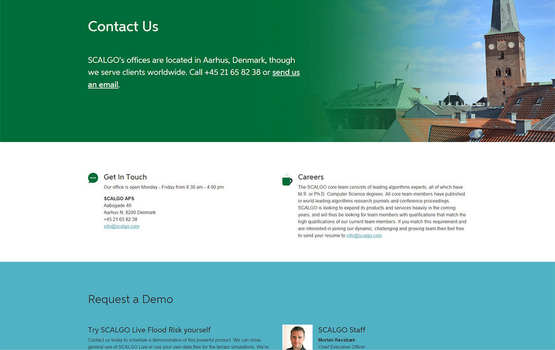 SCALGO Contact Page